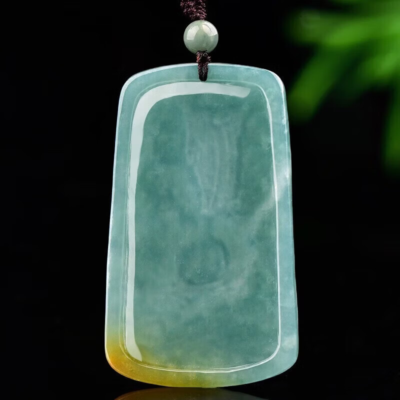 神翠鸟女神节好礼翡翠观音吊坠 男士冰底油青飘黄翡玉观音 款五QYA523i