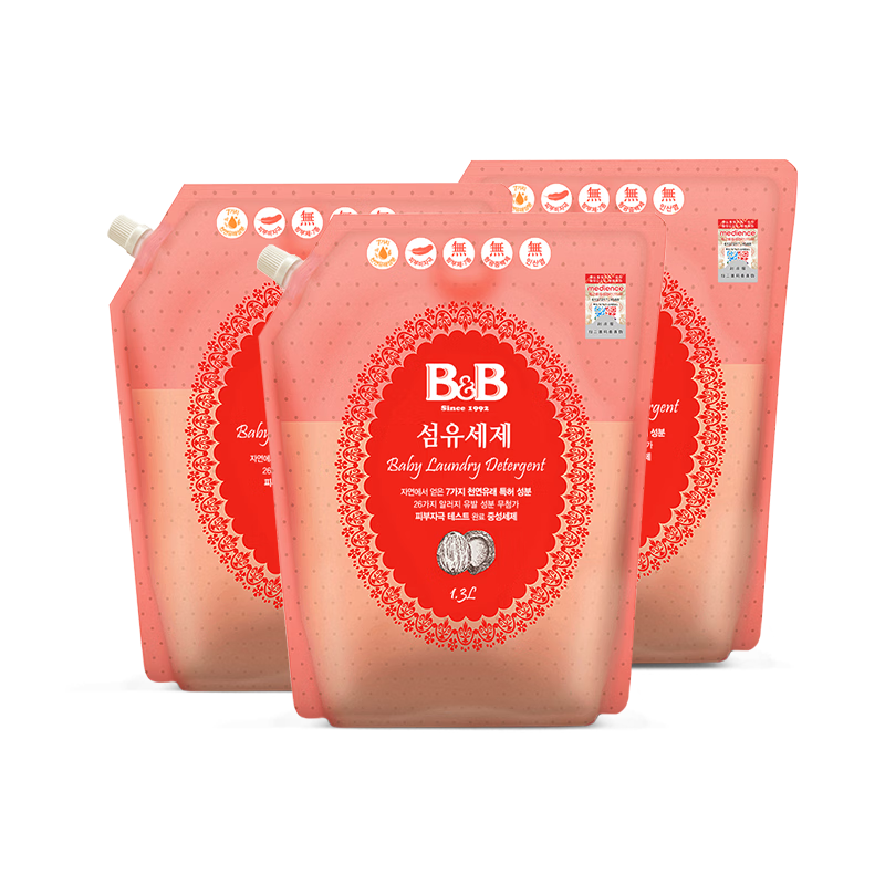 保宁（B&B）婴儿洗衣液宝宝儿童专用内衣裤洗衣液温和植萃【7.8斤组合装】