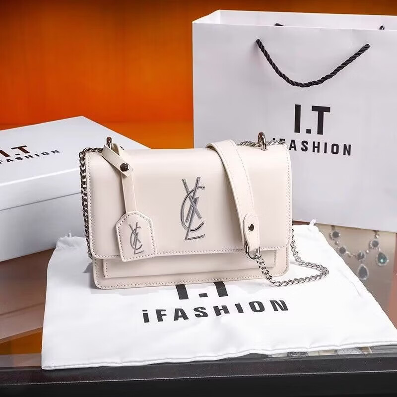 酷奇袋鼠包包女包2026新款轻奢链条单肩斜挎包女士女神节送女友生日礼物 红金+送精美礼盒