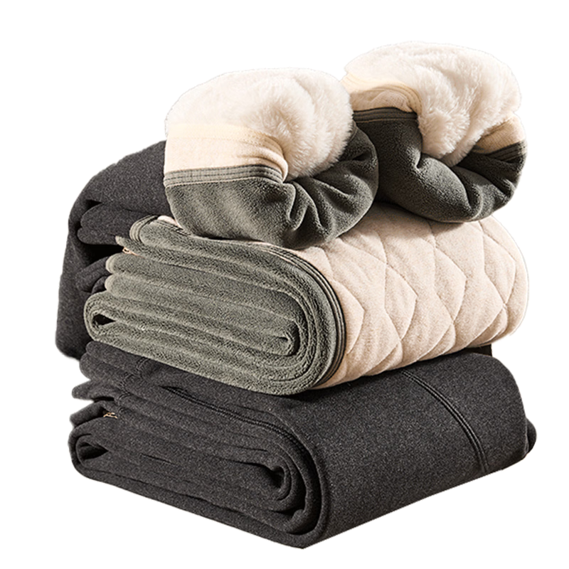 宜而爽【東北抗寒專屬 巨厚羊毛褲】女士保暖打底褲加絨護(hù)膝棉褲秋褲女