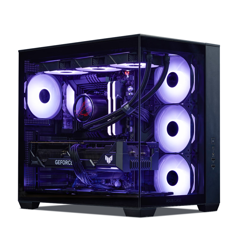 华硕ROG全家桶9800X3D 9850X3D 9950X3D/RTX5080 RTX5070Ti电脑主机台式组装电脑AI渲染设计DIY组装机 配三:9800X3D+RTX5070Ti