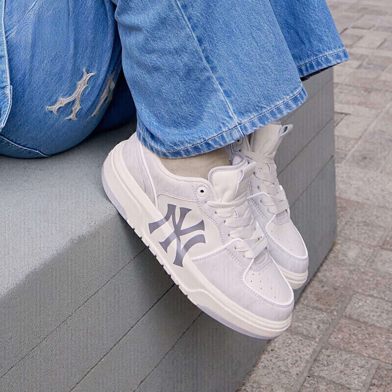 MLB美职棒MLB板鞋男女同款新款厚底小白鞋百搭休闲运动鞋 灰色/50GRS 45