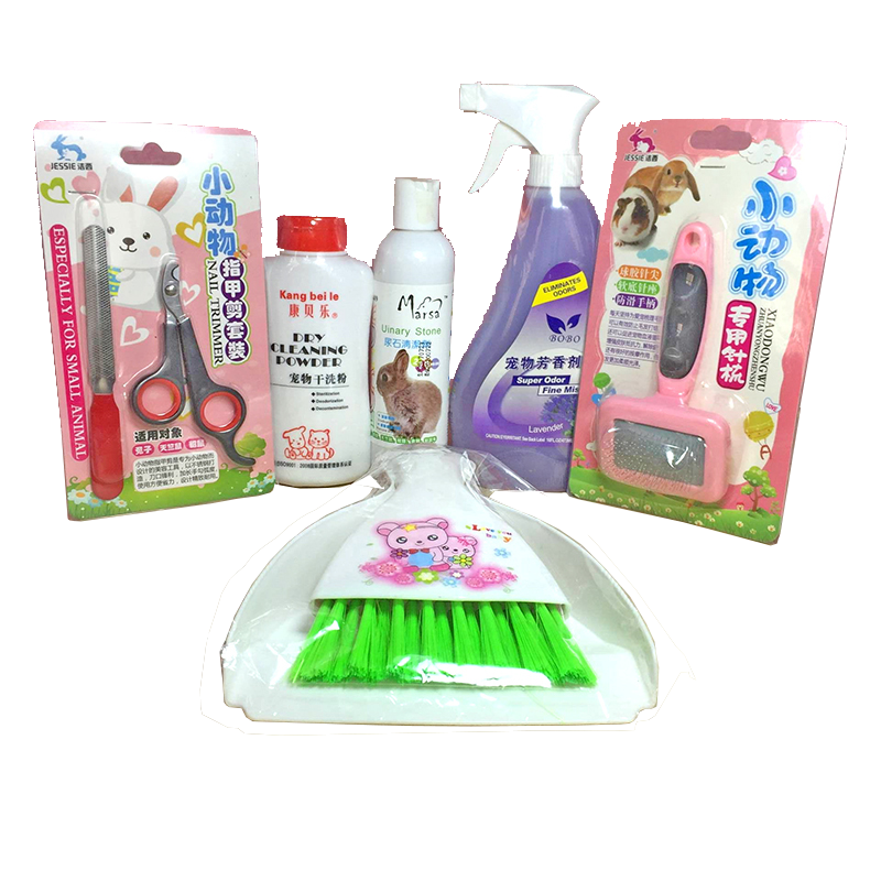 宠物兔清洁用品兴兴文 干洗粉 尿石剂 芳香喷雾 扫把套装 指甲剪 针梳 清洁品套餐怎么样,好用不?