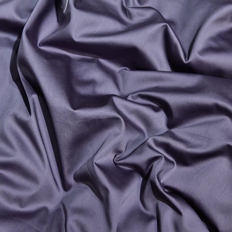 水星系列家纺A类长绒棉纯棉四件套100%全棉轻奢高级感裸睡床单被套床上用品笠 月光紫+豆沙红 240支 A类长绒棉 1.8M 床单款 （被套200*230cm）