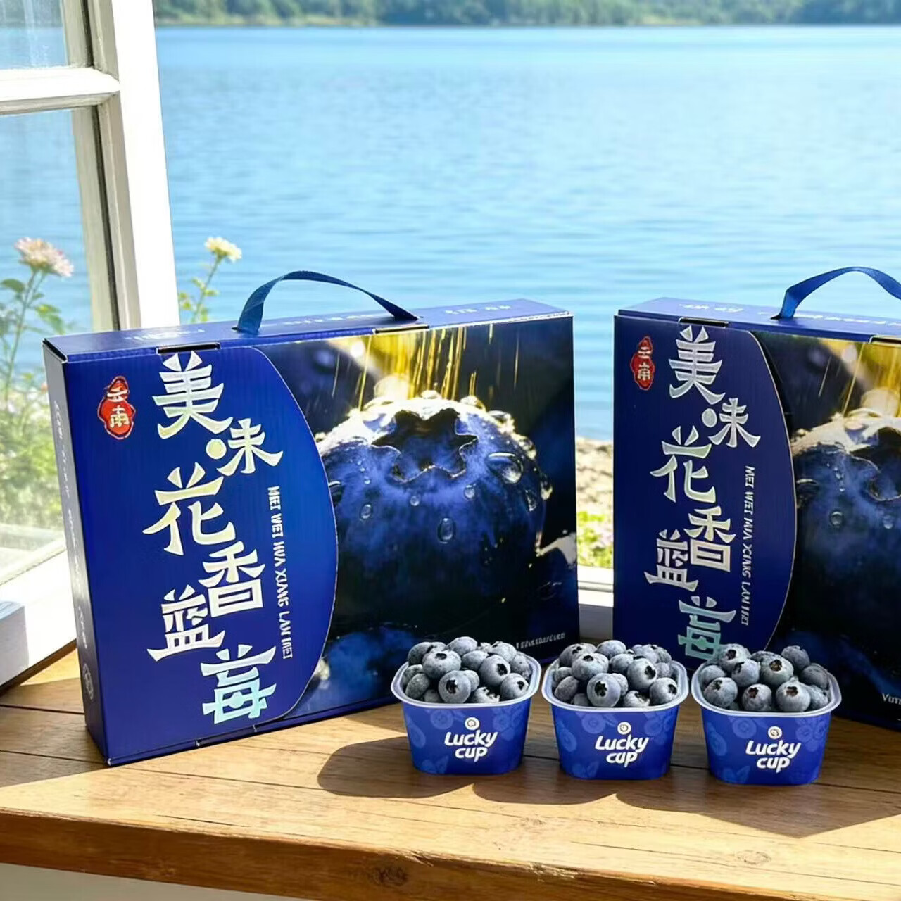 云南澄江抚仙湖花香蓝莓L25蓝莓脆甜天花板 特大果源头空运次日达 L25花香蓝莓62.5g*8杯礼盒装+顺丰空运 大果18mm+