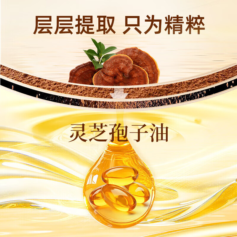 九芝堂灵芝孢子油软胶囊30粒增强免疫力浓缩精华中老年营养品保健品 灵芝孢子油软胶囊30粒*1瓶