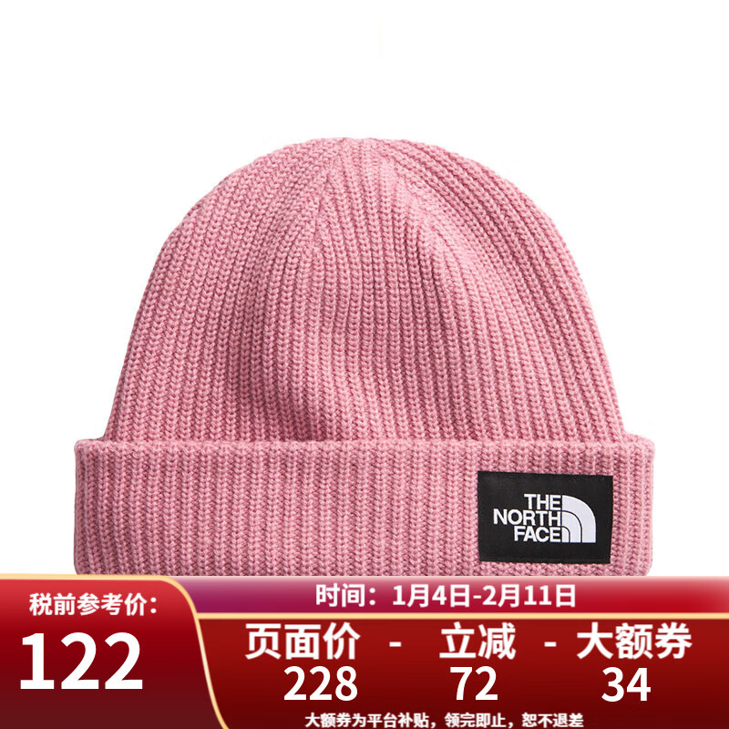 北面 北面美版LOGO男女保暖毛线帽SALTY BEANIE 1MI-紫色 One size