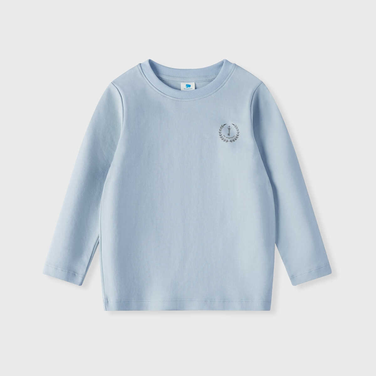 丽婴房儿童全棉长袖T恤男童女童航海风印花精梳棉长袖T恤2026春季新品 天蓝 110 cm