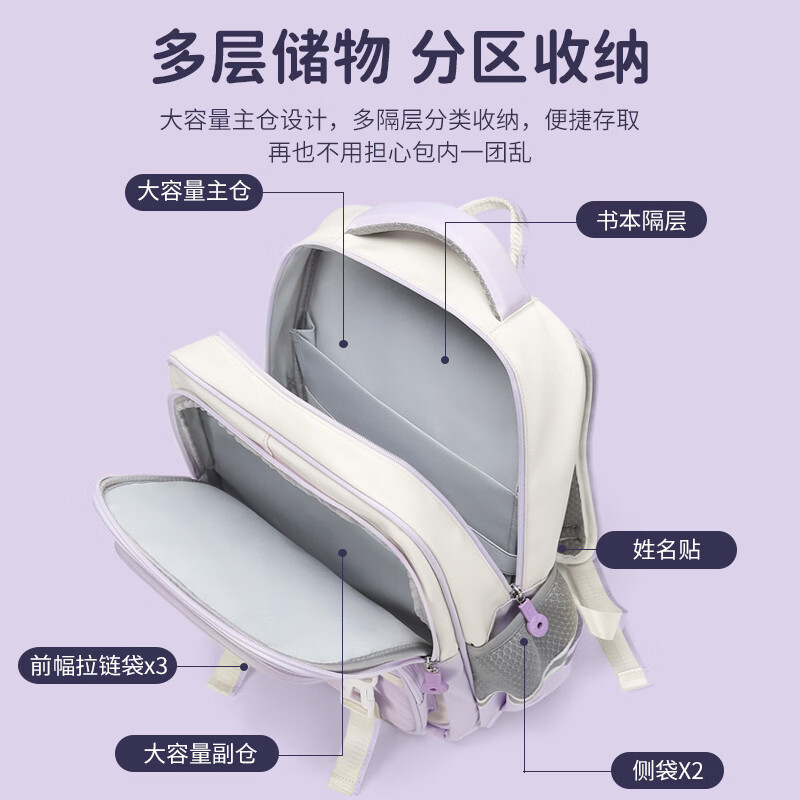 高尔夫(GOLF)双肩包男女百搭背包女休闲旅行学生书包防泼水出游背包【Q】 款式12-紫色