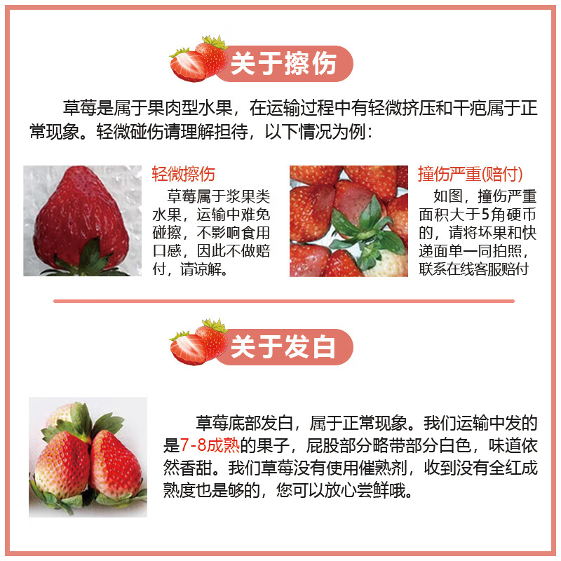 余悦四川奶油红颜草莓【JD顺丰-多地次日达】99奶油非丹东草莓送礼 带箱2.3斤【单果8-15g-净重1.8斤】送礼彩箱装