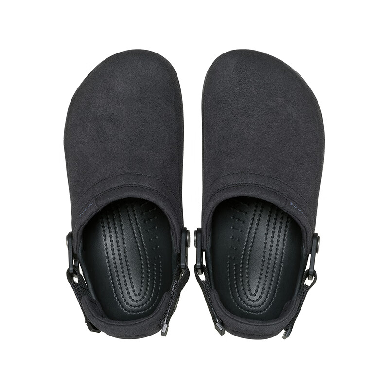 卡骆驰(CROCS)檀健次同款秋冬新款经典轻走仿麂皮洞洞鞋舒适百搭休闲鞋|211930 黑色-001 45 (290mm)