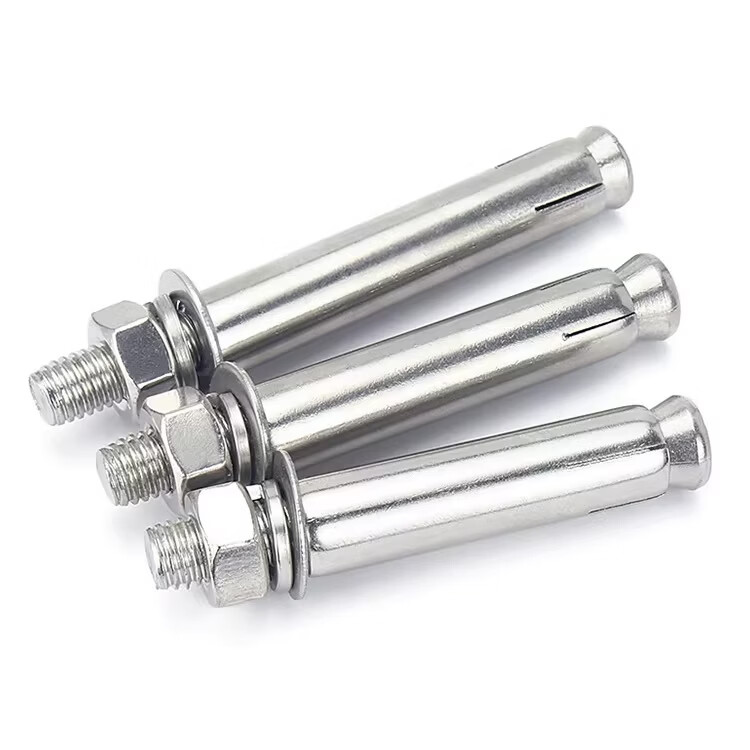 天卓五金国标304/316不锈钢膨胀螺丝螺栓加长拉爆膨胀管钉外管M6M8M10M12 --以下为碳钢镀锌--