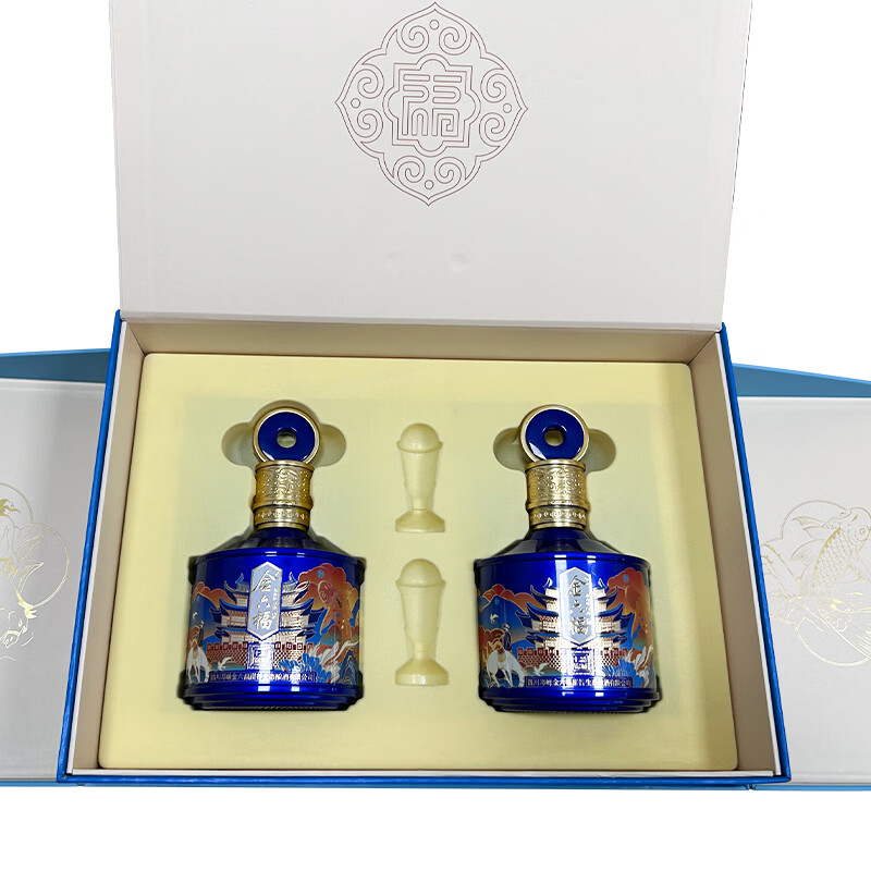 金六福七彩锦城50.8度 两瓶礼盒装过年送礼 50.8%vol 500mL 2瓶