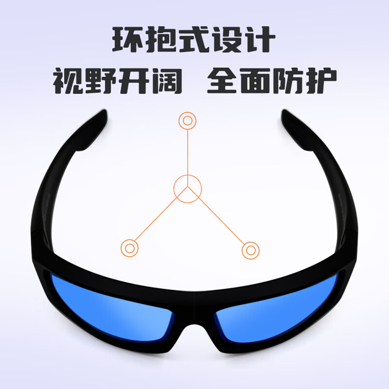 蚁途偏光太阳镜钓鱼墨镜UV400男士黑框驾驶徒步跑步骑行登山眼镜 C1 哑黑框(灰片)
