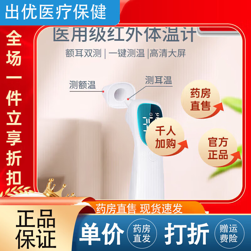 艾潤(rùn)電子體溫計(jì) 醫(yī)用體溫槍 寶寶兒童耳溫槍測(cè)溫槍成人家用額溫槍 額 默認(rèn)