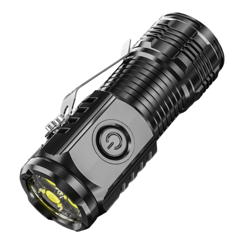 强光手电筒户外照明灯可充电远射户外露营应急防水长续航LED灯 中亮399L【便携远射 带笔夹】