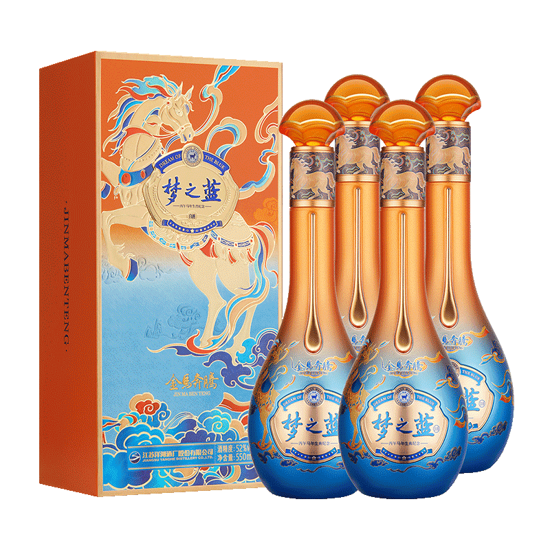 yanghe/��� ��֮�� �������� ������Ф�� 52�� ����Ũ���� 550ml 4ƿ