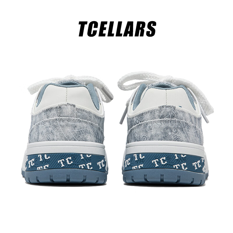 Tcellars板鞋男鞋春季2026新款潮鞋低帮厚底增高耐磨运动百搭休闲鞋子男款 普鲁斯灰 39