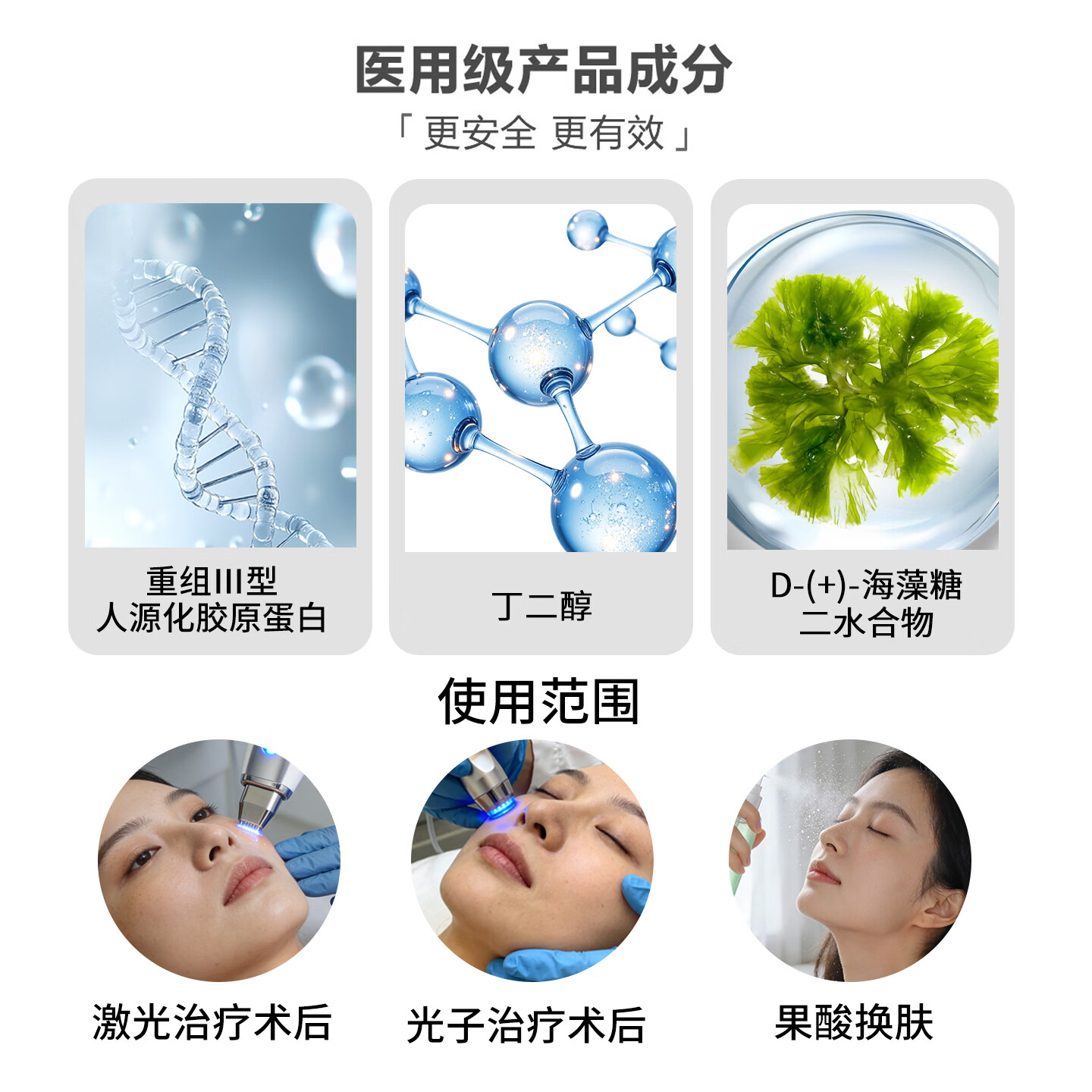 医乐雅医用皮肤液体敷料修复护理多糖次抛非面膜创面护理30支装 白色 3盒*30支正式装*1.5ml+送面膜5