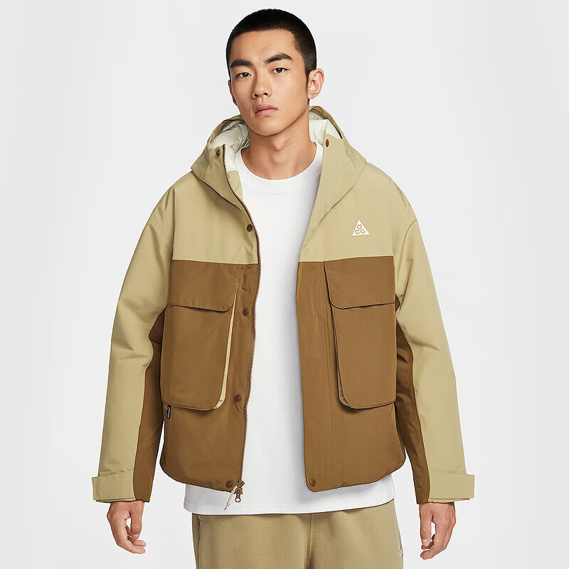耐克（NIKE）ACG系列 FW25 PrimaLoft torm-FIT 卡其色防风拒水连帽长袖夹克 FV8682-297 XXS