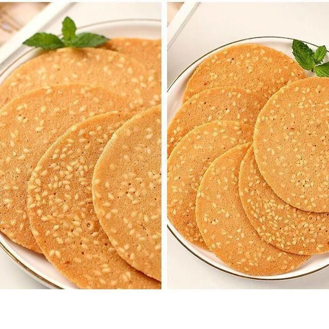 铁棍山药芝麻薄脆饼手工烤片早餐零食休闲小吃酥脆压缩饼干整箱 山药薄脆片：净重400g*1箱