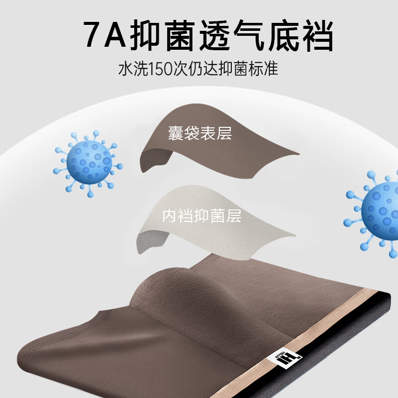 剑蔓男士内裤男平角裤中腰四季运动大码四角青年学生潮流短裤衩男生 95%棉系列【总裁款】【4条装】混色 XL 建议100-120斤