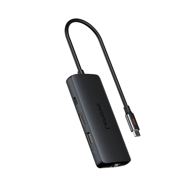 联想USB3.2集线器扩展坞USB-C转HDMI 4k60hz拓展坞千兆网口分线器PD快充扩展器延长线usb多接口转换器