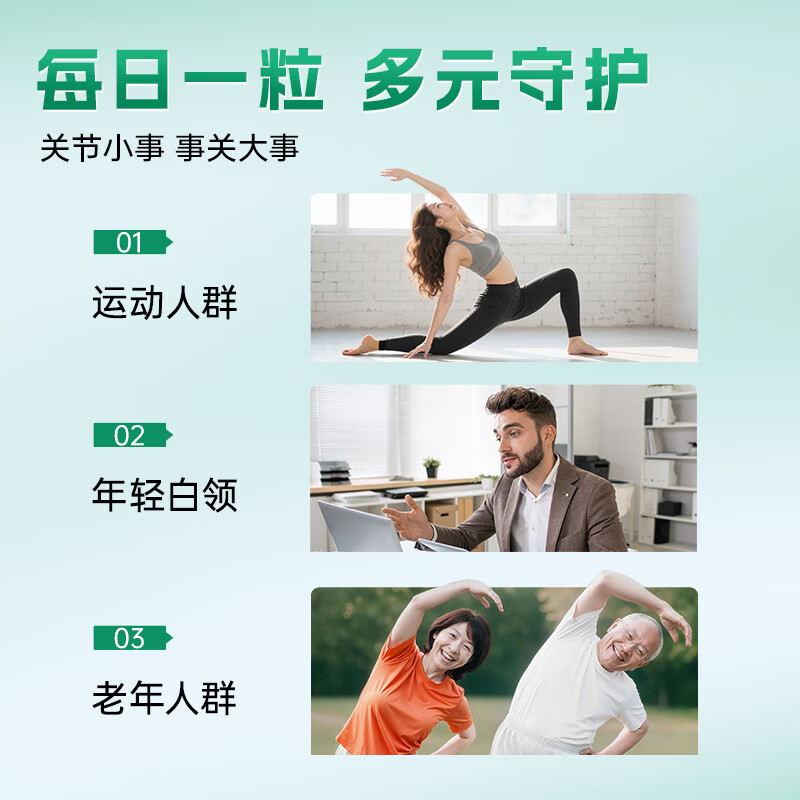 Proenzi古恩滋（史达德）高浓氨糖软骨素硫酸葡萄糖1500mg 关节养护钙片 【缓痛+润滑】高浓氨糖60片+关节速护 90片*1瓶