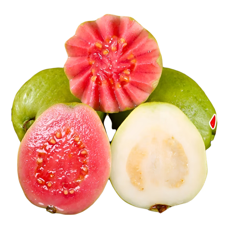绿熊庄园京东快递奶油软糯红白心芭乐番石榴新鲜当季香甜软芭乐健康轻食 双拼红白心芭乐 净重3斤