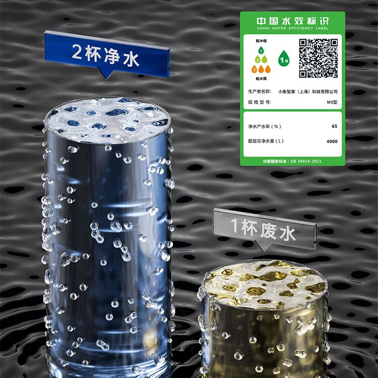 麦小象M5厨下净水器 陶氏RO反渗透膜通用滤芯0阻垢剂0陈水厨下全屋净水机TDS显示触控屏 家用母婴直饮机  M5pro +省芯王套装