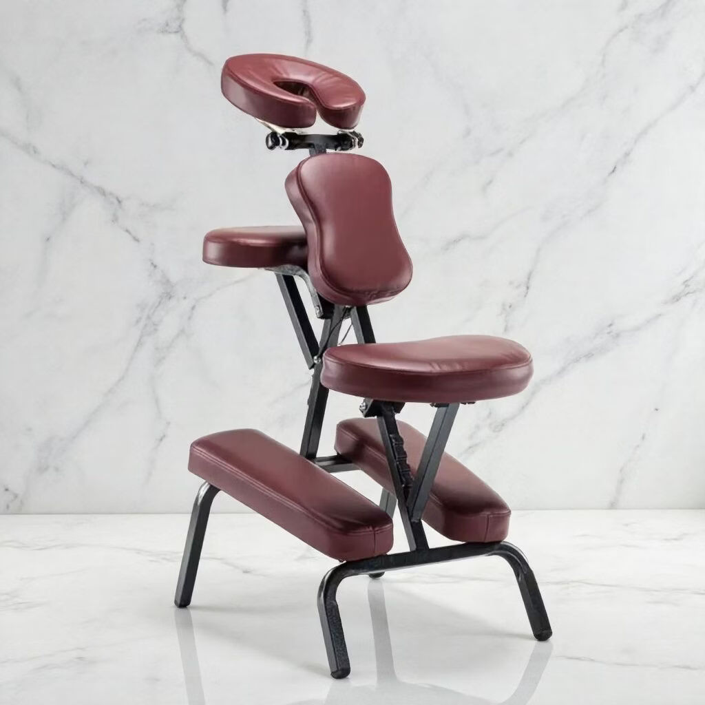 折叠式按摩椅子纹身椅保健椅中医推拿理疗针灸美容养生户外摆摊椅 紫罗兰 加背包