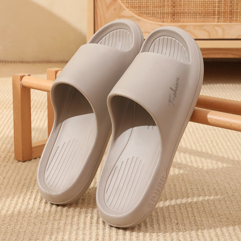 高档居家拖鞋女情侣高弹EVA男士家居环保防臭防滑室内浴室凉拖 黑色 44-45 （正码正拍-脚胖选大一码）