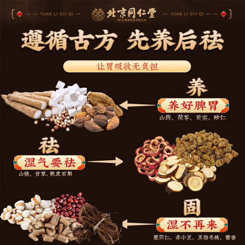 北京同仁堂茯苓膏五指毛桃茯苓膏祛湿祛除湿气瘦肚子央视伏湿膏 300g*10罐