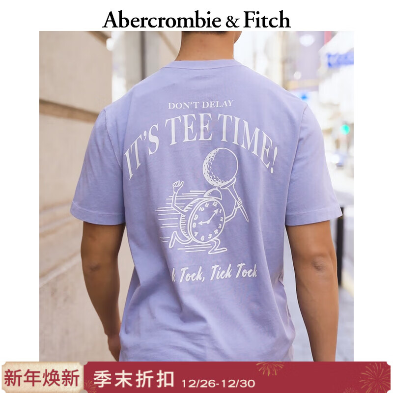 Abercrombie & Fitch��Ȥζӡ������ʽ����Բ�����T������25�ļ���װ123-5055 ��ɫ L (180/108A) 87.1Ԫ