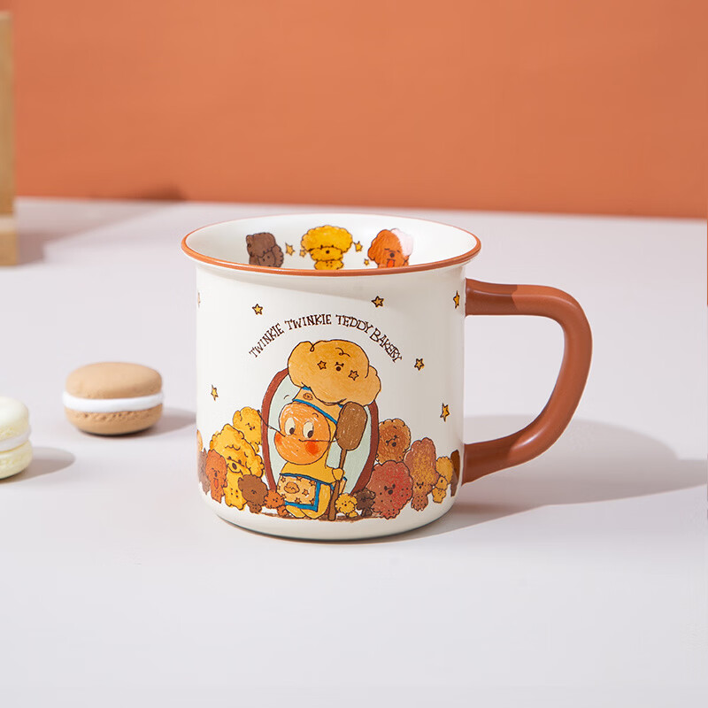 胖东来同款搪瓷杯咖啡星星人2025新款可爱卡通马克高颜值早餐咖啡 咖啡星星人搪瓷杯 430mL