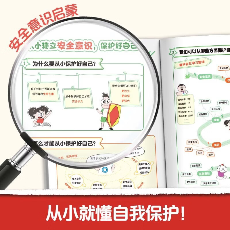 开心2026新版从小保护好自己漫画图解教你该如何远离危险9-12岁小学生学会自救拒绝霸凌男孩女孩保护