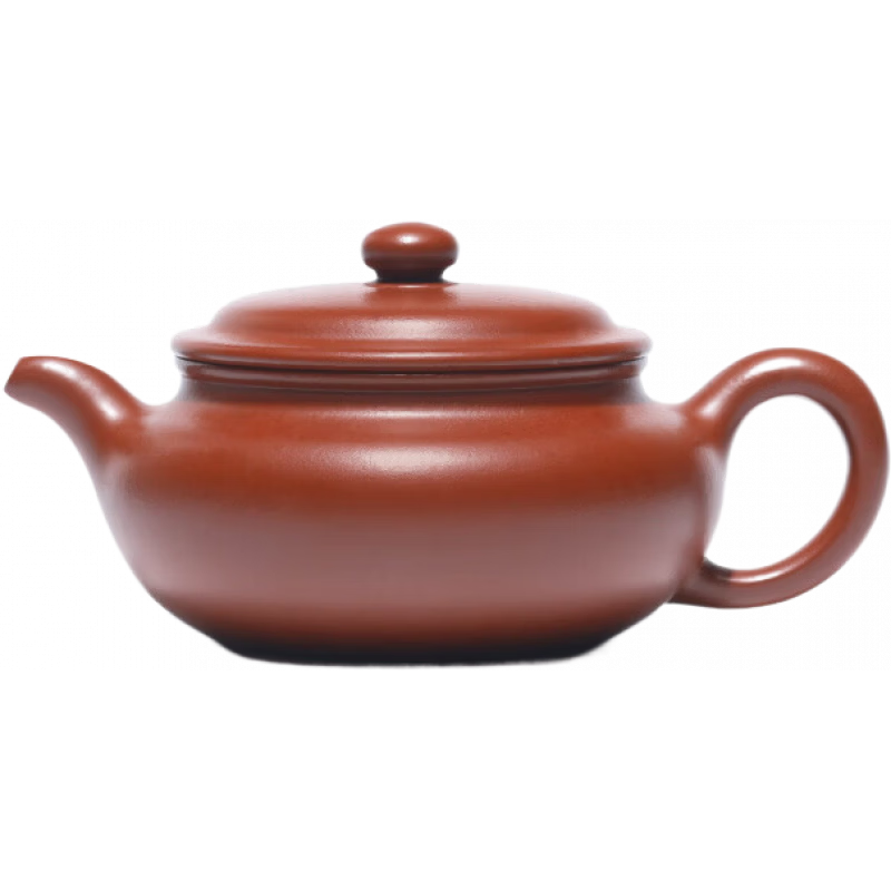 百年利永手工紫砂壺宜興原礦紫砂茶具套裝復刻名家大口扁腹壺 大口扁腹·夢-大紅袍-約 170ml 101mL(含)-200mL(含)