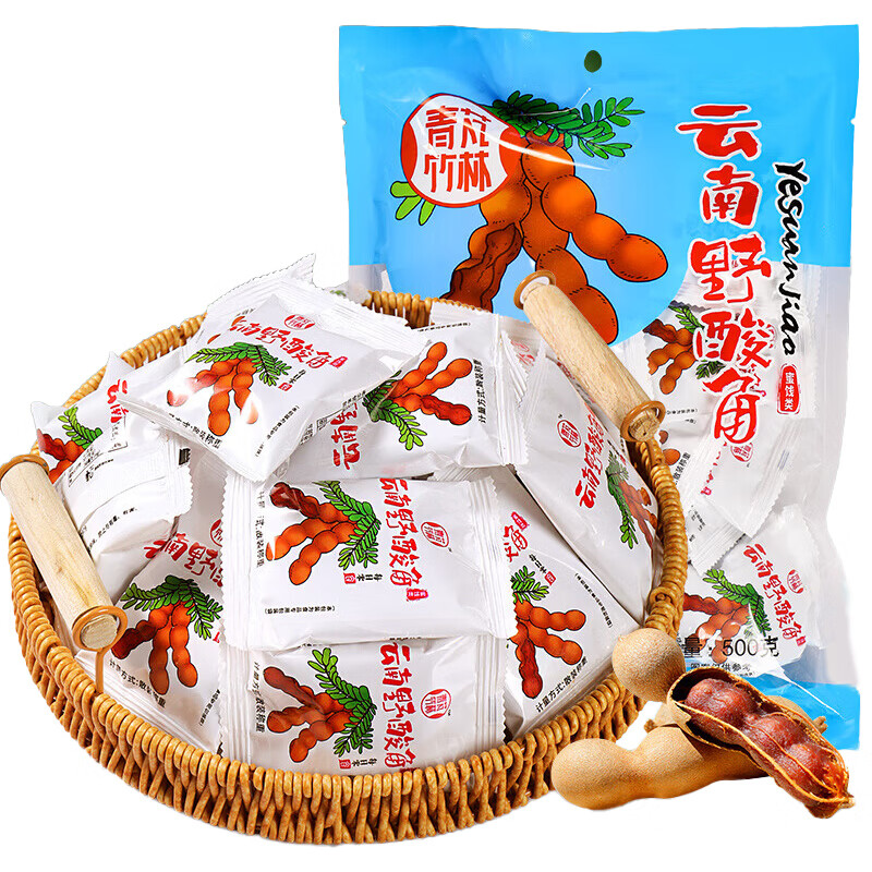 滇园（dianyuan） 野酸角500g 云南特产去壳罗望子 孕妇果干休闲零食小吃 果糕果泥