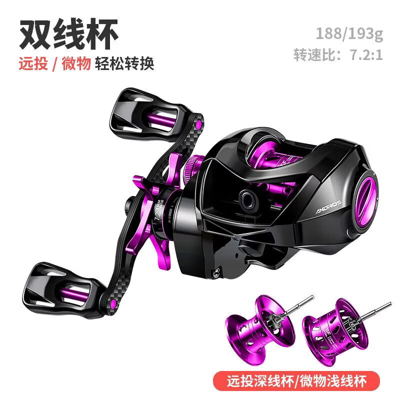 垂弦黯灼微物遠(yuǎn)投防炸線雙超輕泛用打黑碳素路亞輪漁輪 雙線杯水滴輪【微物泛用】 左手型