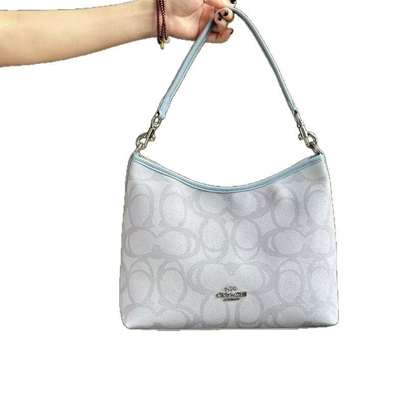 蔻家新款Laurel流浪包经典老花腋下包通勤大容量单肩斜挎托特女包 冰川白31*23*10cm