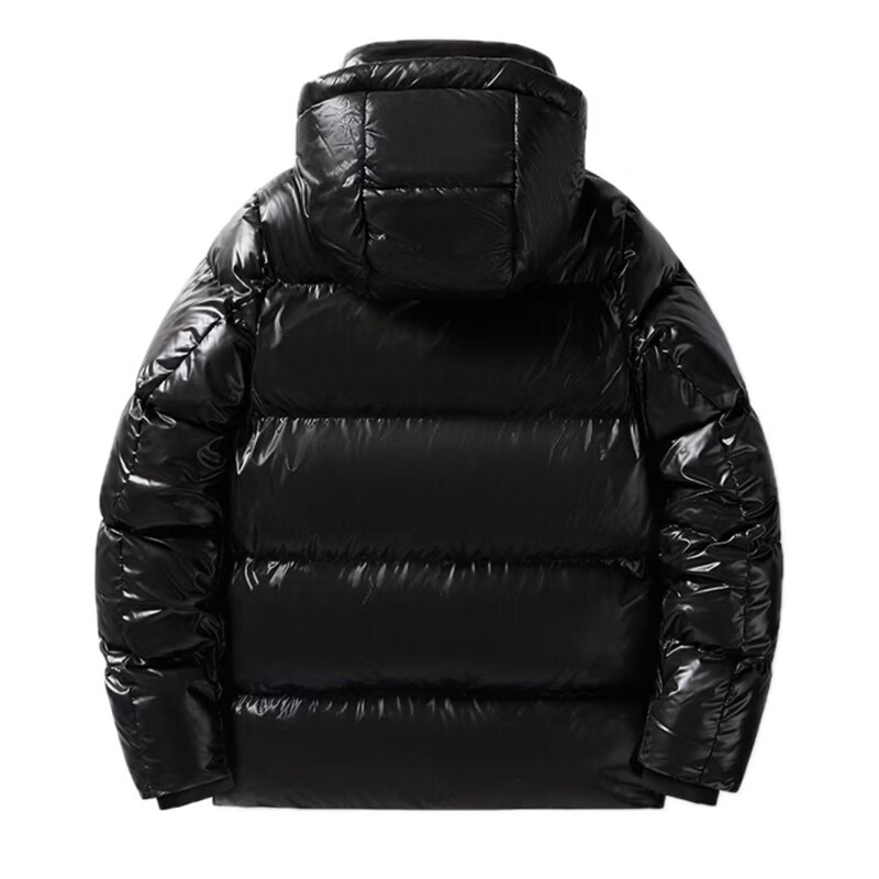 迈途【加厚保暖】黑金棉服连帽可脱卸秋冬高级感外穿外套防寒棉袄男女 黑金棉衣 XL