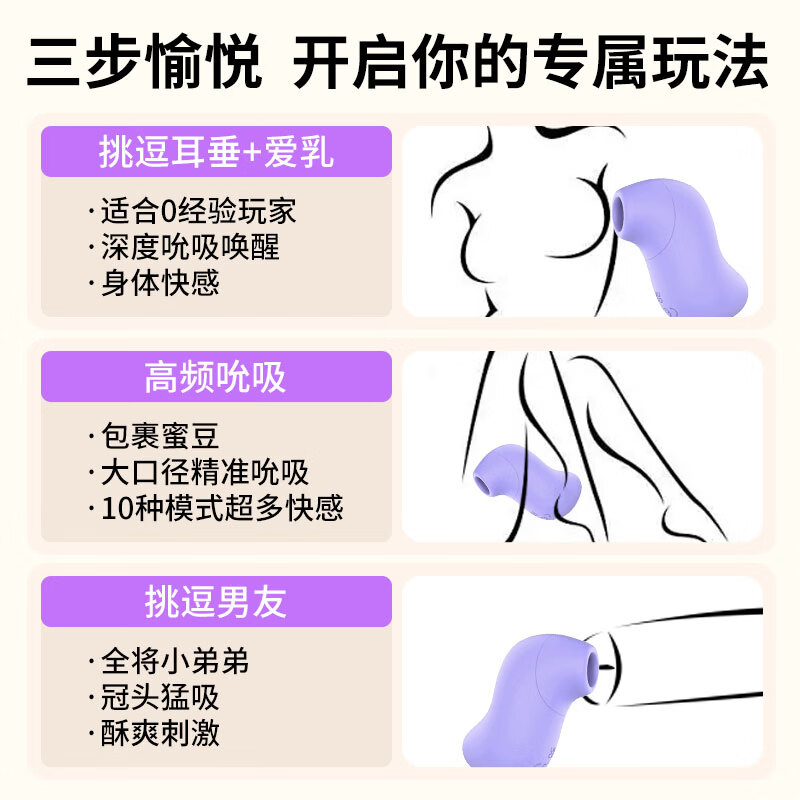 GLUGLU大嘴鸟女性用吮吸玩具逗豆秒潮鸟跳蛋小怪兽阴蒂自慰情趣用品跳弹 【店长推荐】大嘴鸟紫罗兰-送润滑