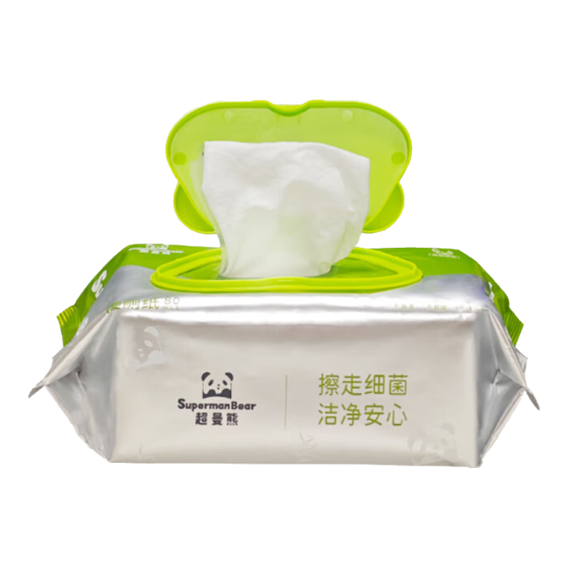超曼熊加厚湿厕纸卫生湿巾清洁湿纸巾孕婴童适用 超曼熊【超值装】 80抽*3包