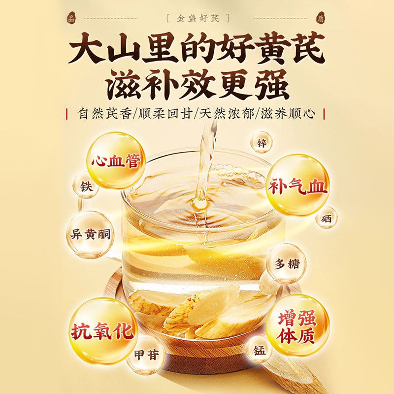 优卓胖东来同款【野生黄芪】正宗黄芪片特级中药材甘肃岷县北芪泡水 [特级大黄芪]到手丨严苛 250g*5罐