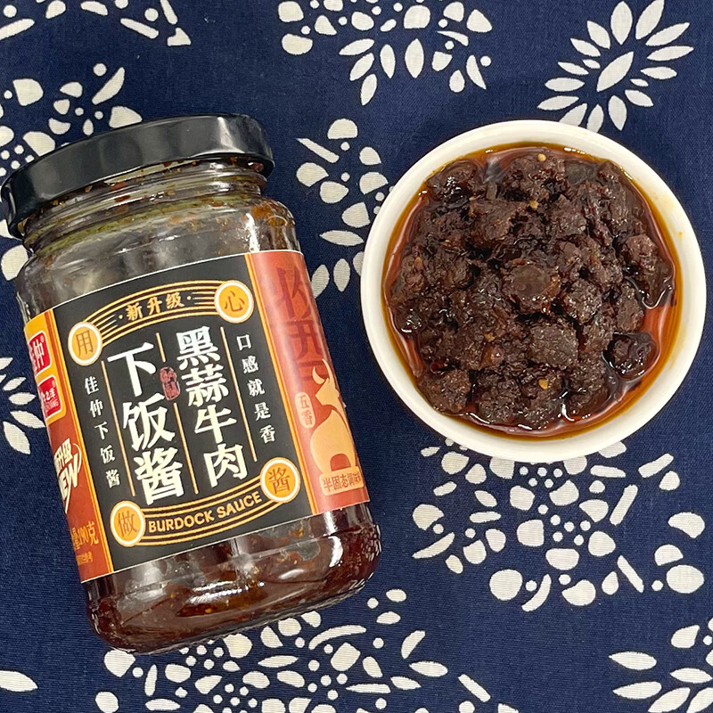 佳仲黑蒜牛肉酱下饭酱牛肉牛蒡酱拌饭酱锅蘸料厨房调料 黑蒜牛肉酱下饭酱190gx2瓶