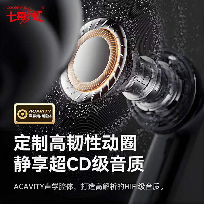 七彩虹(Colorful)S10 PM APP蓝牙耳机ANC主动降噪入耳式触控屏适用手机电脑 普通款【内置3张壁纸】耳机定位 星光白【全彩触控屏 入耳检测】