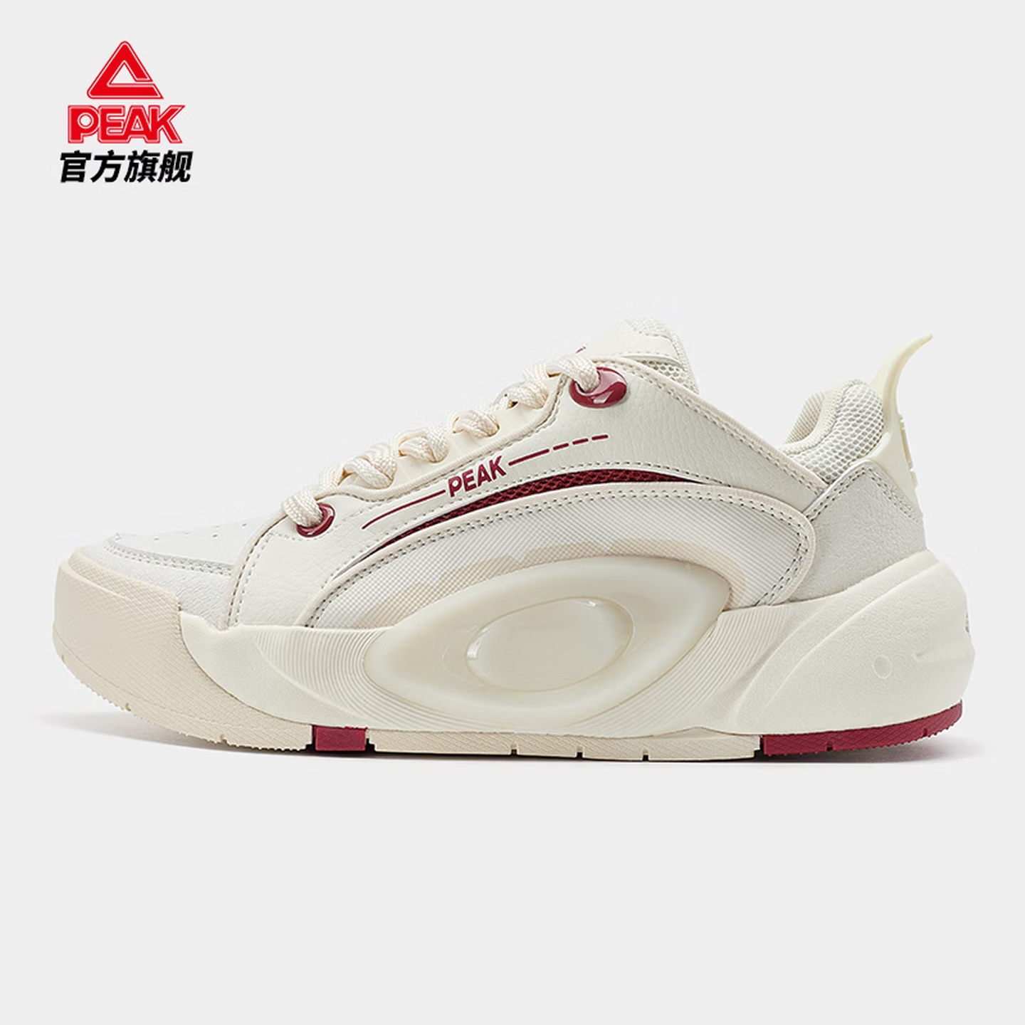 匹克PEAK态极凌跃3.0运动鞋女款秋冬季时尚保暖厚底通勤百搭休闲板鞋 黑色/帆布白色 40