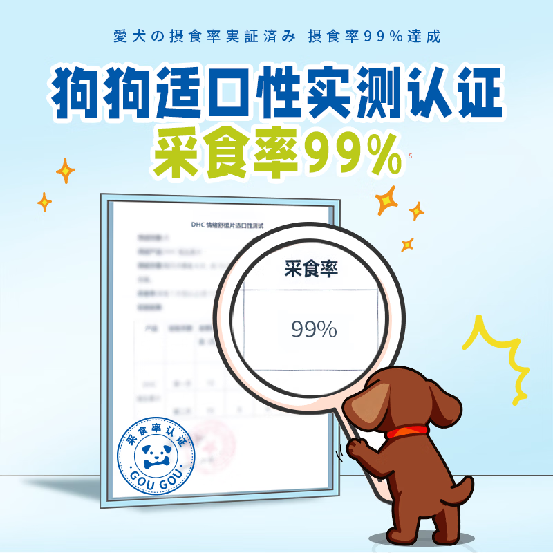 DHC Kitty&Doggy狗狗情绪舒缓片预防应激缓解情绪宠物犬用安抚焦虑情绪 【预防应激】18g丨约60片