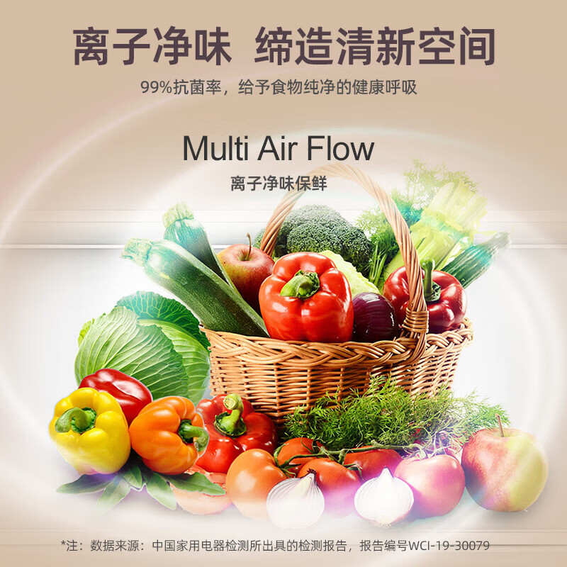 格力(GREE)晶弘十字对开门四开门冰箱一级能效 深冻-33°变频三档变温母婴净味超薄嵌入式 BCD-546WPSCL