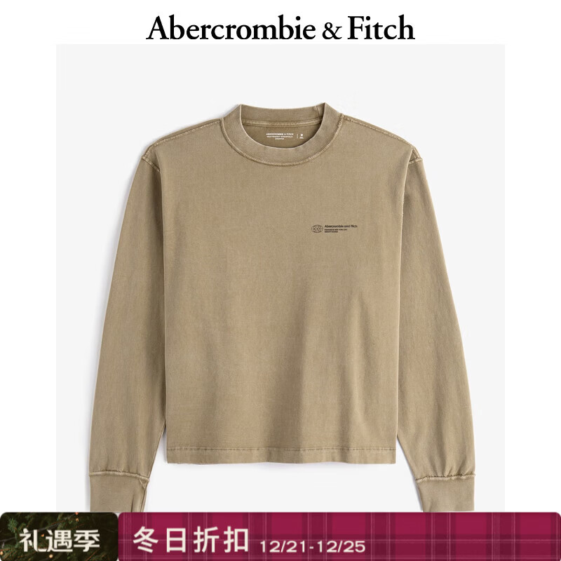 Abercrombie & Fitch��ʽ�������ʰٴ�����LOGOԲ�쳤��T��24������װ123-4080 ����ɫ L (180/108A) 56Ԫ